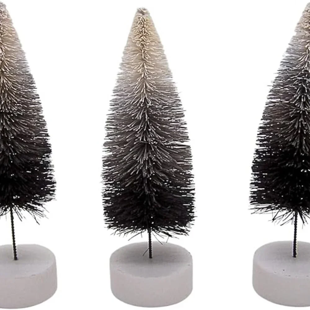 Face to Face Bottle Brush Tree Set - Winter Wonderland/NIB